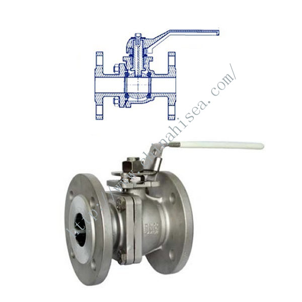 Stainless steel flanged full bore ball valve picture