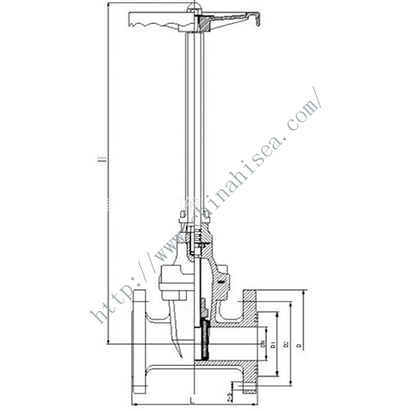 Direct Buried Type Gate Valve Drawing