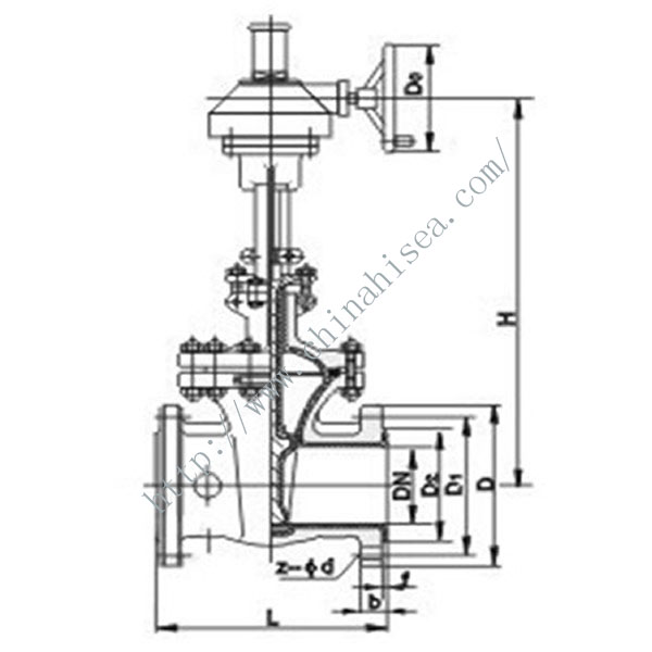The Related Type Flange Gate Valve Drawing