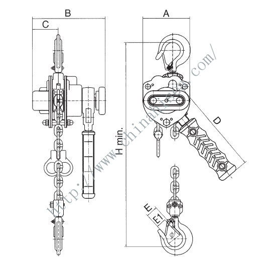 Lever Hoists with 250kg and 500kg capacities-drawing.jpg