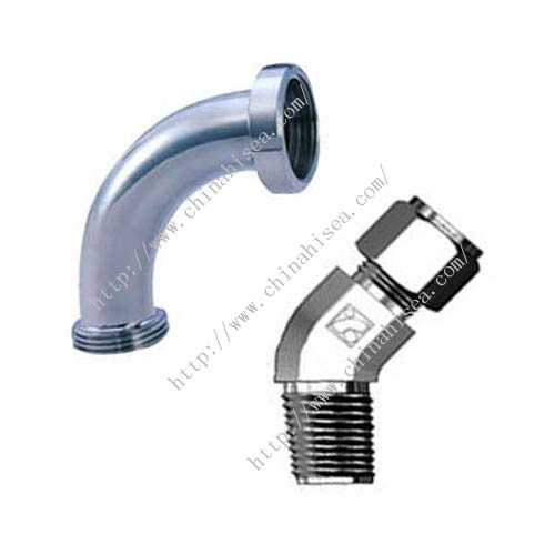 Stainless steel threaded elbows SMS