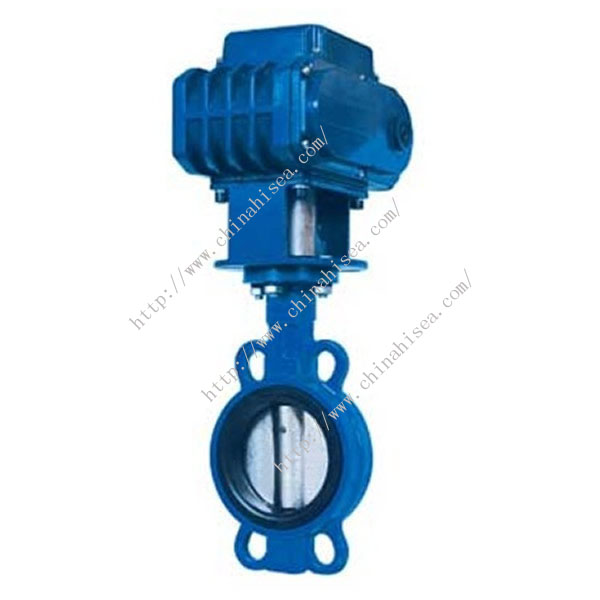 Water Treatment Butterfly Valve Electric Drive Wafer Type
